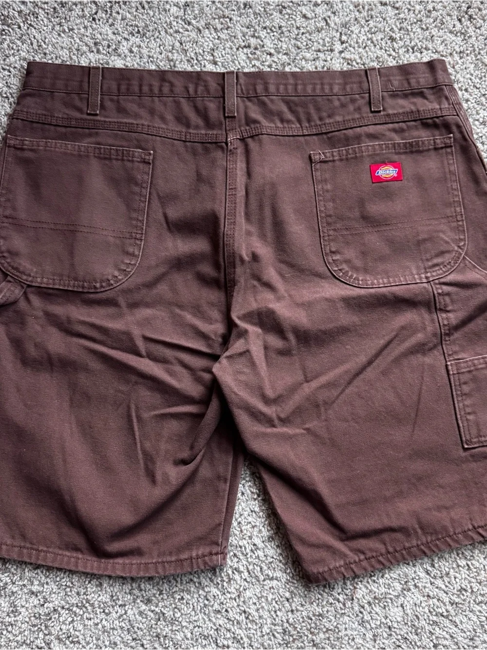 Vintage Dickies Brown Carpenter Shorts Relaxed Fit 42 Made In Mexico Workwear